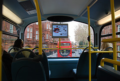 As if sitting on a bus isn't exciting enough, televisions have been installed in the bus