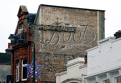 A visit to Camden Town: Old Boots advertisement