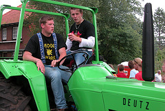 Oldtimer Day Ruinerwold: Start of The Tractor Parade