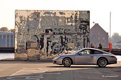 Street Art, Copenhagen - Porsche with mirror
