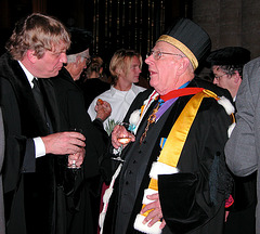 A professor with many honourary doctorates