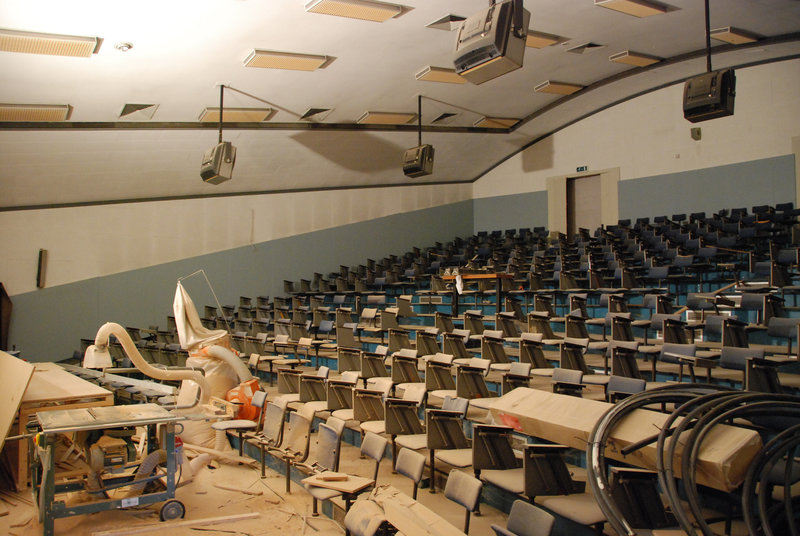 Some shots from around the new office: Former lecture hall