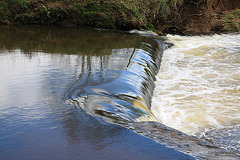 The weir just before the old mill race