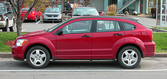 Side view of my rented 2006 Dodge Caliber