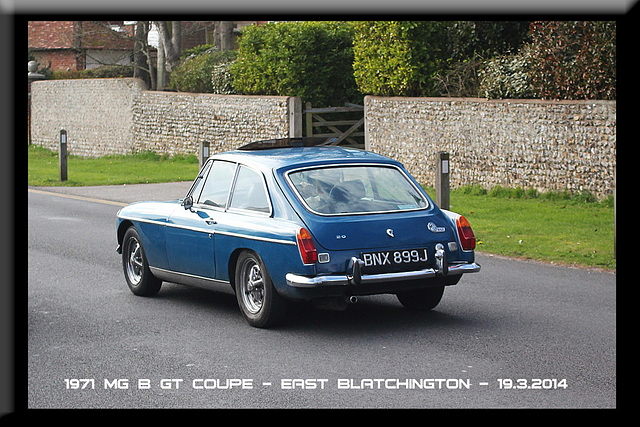 1971 MG B GT Coupe - East Blatchington - 19.3.2014