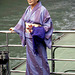 Japanese (?) Tourist in Costume on the Li River