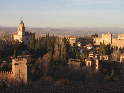 Granada- Alhambra from the Generalife Gardens