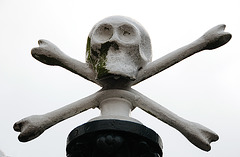 On the fence of the Roman Catholic cemetery in Leiden