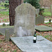 Bottle of wine on a grave