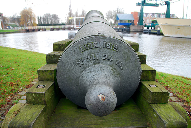 Canon from 1819 on the former bulwarks of Leiden