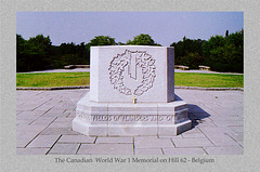 Canadian Hill 62 WW1 Memorial - Belgium - August  2003