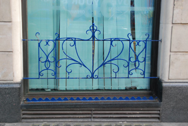 Blue railings