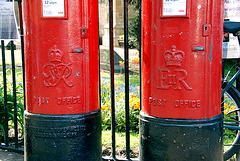 Post Office boxes in Cambridge: George VI and Elisabeth II