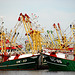 The harbour of Lauwersoog: Fishing ships