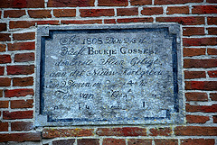 Foudgum in Friesland: First stone from 1808 of the new church