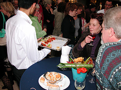 Going-away reception at the University Library: food
