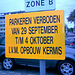 Preparing for the celebration of Leiden's Relief: Parking prohibited
