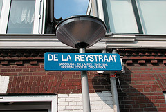 Sign of the De La Rey Street in Leiden