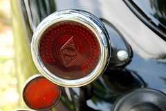 Oldtimer day at Ruinerwold: rear light of a 1936 Renault Primaquatre Sport