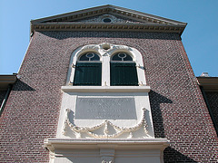 Entrance of the Tevelingshofje (the Tevel Almshouse) in Leiden