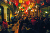 Leiden's Relief festivities: The street of the Bonte Koe bar