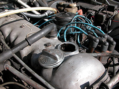 Engine of the Mercedes-Benz 250 CE