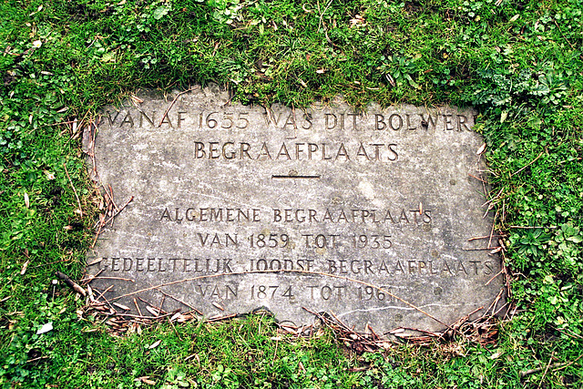 Remembrance stone: there was a cemetery here