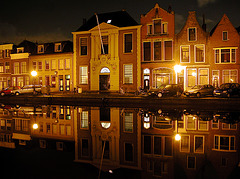 View of the Oude Vest in Leiden