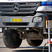 Concrete delivery for the new bicycle parking: floating Mercedes-Benz