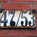 Enamel house numbers