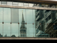 St Giles in the Fields reflected