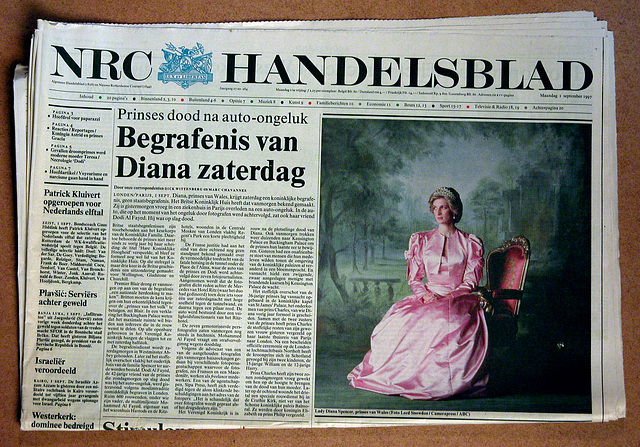 Recent history in newspapers: September 1, 1997: Princess Diana dies