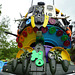 Robot made from plastic toys