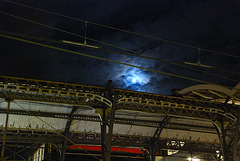 Moon over Utrecht Central Station