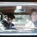 Charles Bronson and Jan-Michael Vincent driving in a Fiat