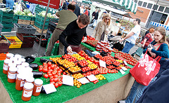 Tomatoes at market
