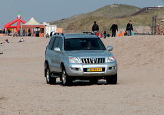 Toyota on the beach