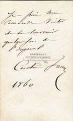 Constance-Caroline Lefebvre's autograph at the back (1)