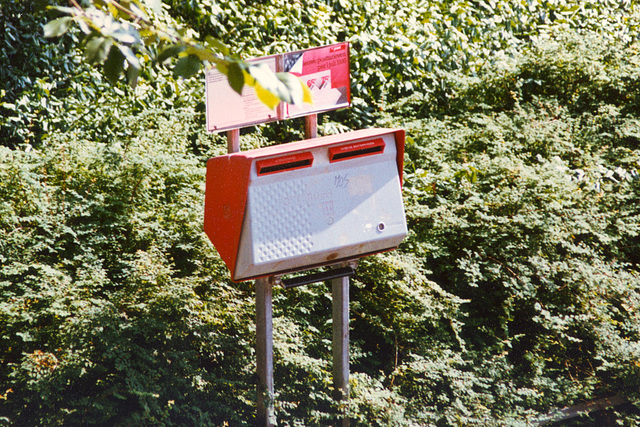 Grey post office box of the Netherlands