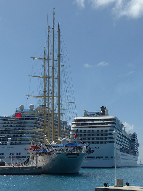 Cruise Ships at St. Maarten (3) - 30 January 2014