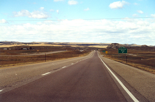 Exit 94 on highway 25 northbound in Wyoming: El Rancho Road