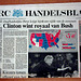 Recent history in newspapers: Clinton wins the presidential elections