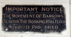 Notice at Waterloo Station