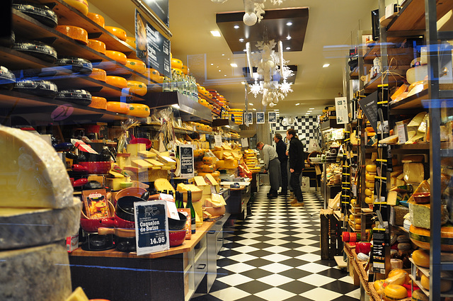 Up-market cheese shop in Amsterdam