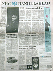 April 28, 1995: NRC Handelsblad announces the death of writer W.F. Hermans