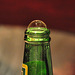 Bubble on a beer bottle