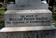 The grave of William Friese Greene in Highgate