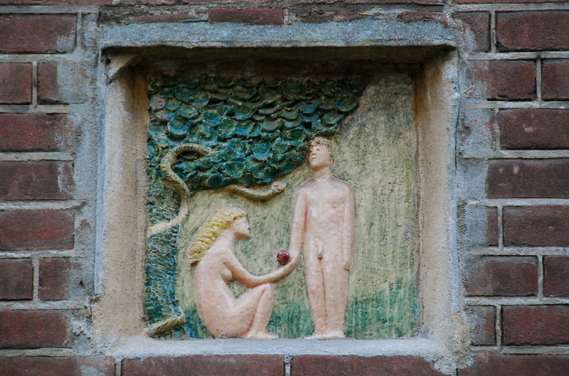 New gable stone: Adam & Eve