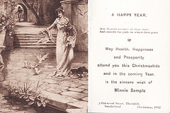 christmas card, 1912