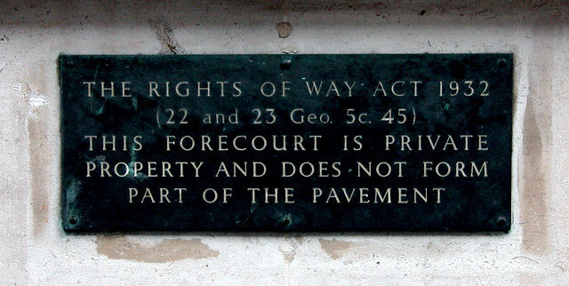 Sign explaining the law